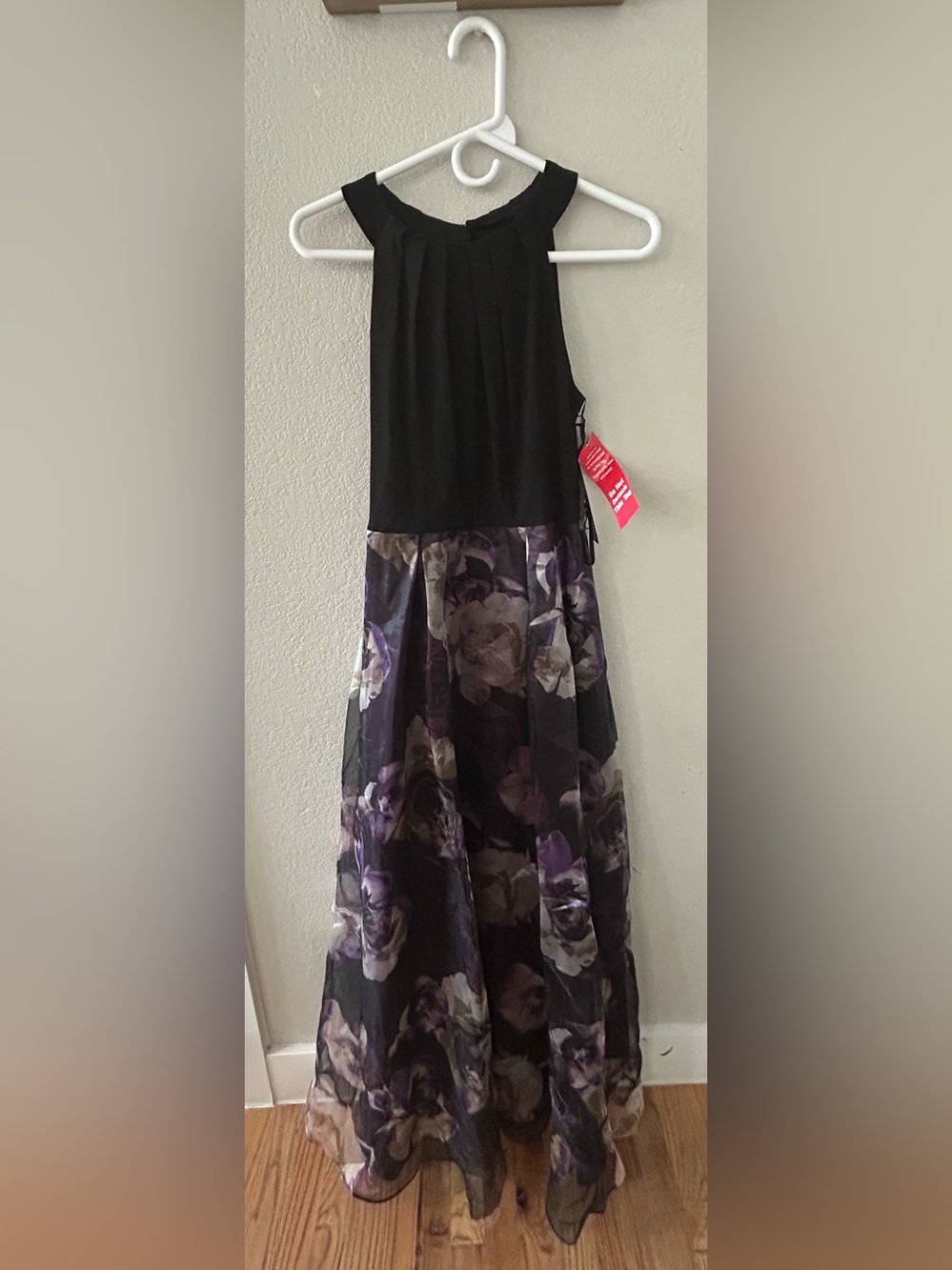 S.L. Fashions Black Dress with Halter Neck